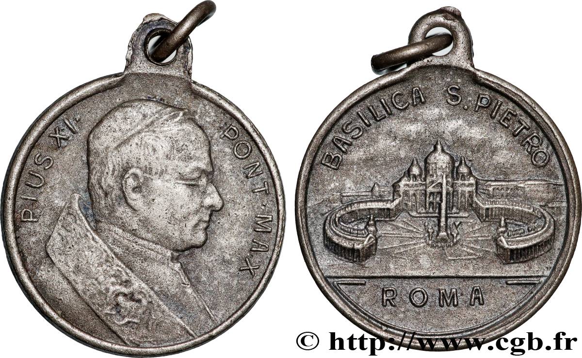VATICAN - PIE XI (Achille Ratti) Médaille, Basilique Saint Pierre AU