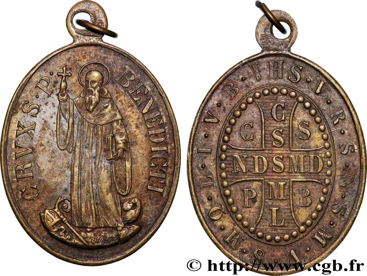 MÉDAILLES RELIGIEUSES Médaille, Saint Benoît TTB