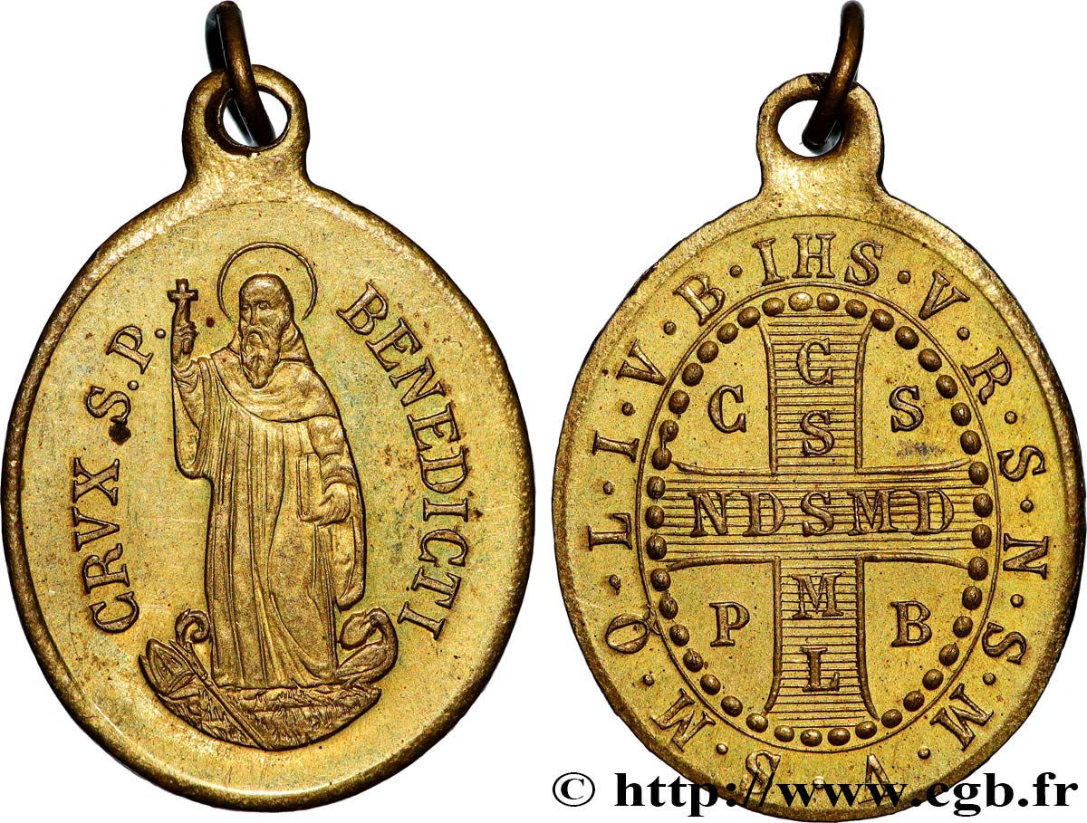 RELIGIOUS MEDALS Médaille, Saint Benoît AU