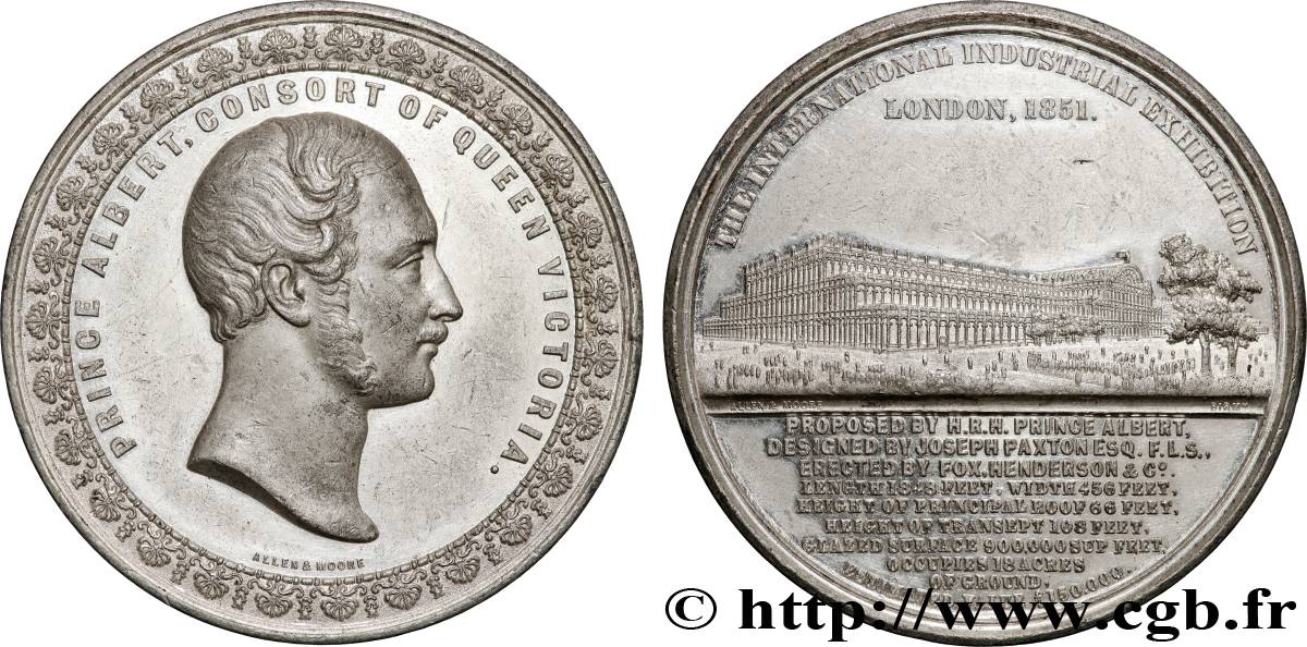 GREAT-BRITAIN - VICTORIA Médaille du Crystal Palace - Prince Albert XF/AU