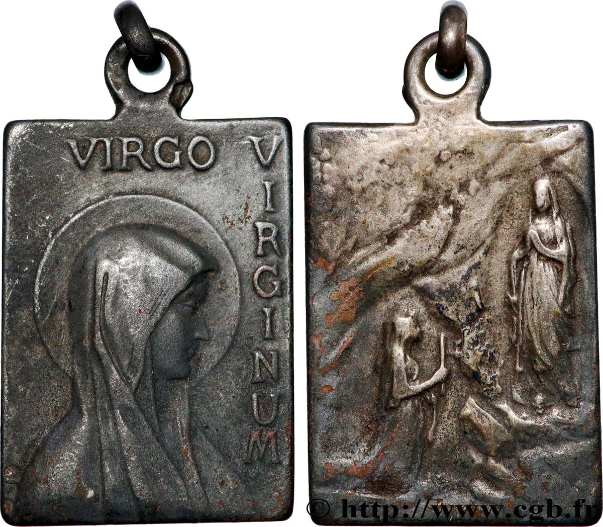 RELIGIOUS MEDALS Plaquette, Notre-Dame de Lourdes XF