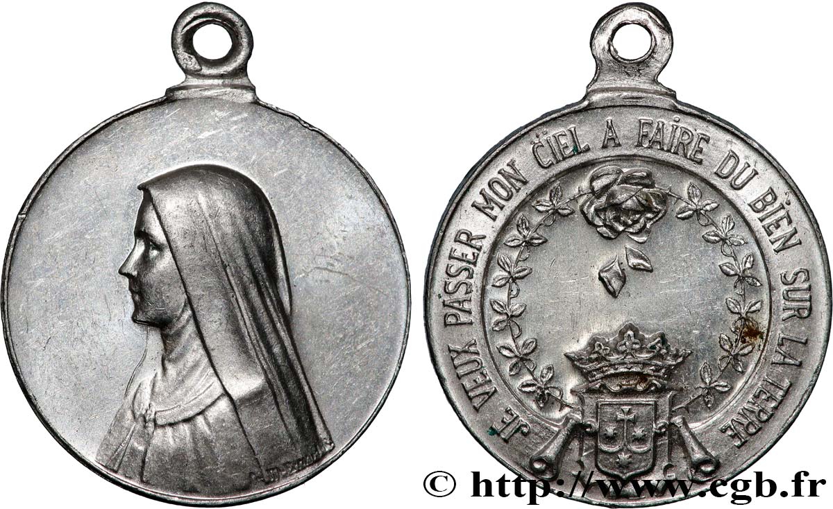 MÉDAILLES RELIGIEUSES Médaille, Sainte Thérèse de l Enfant Jésus TTB+