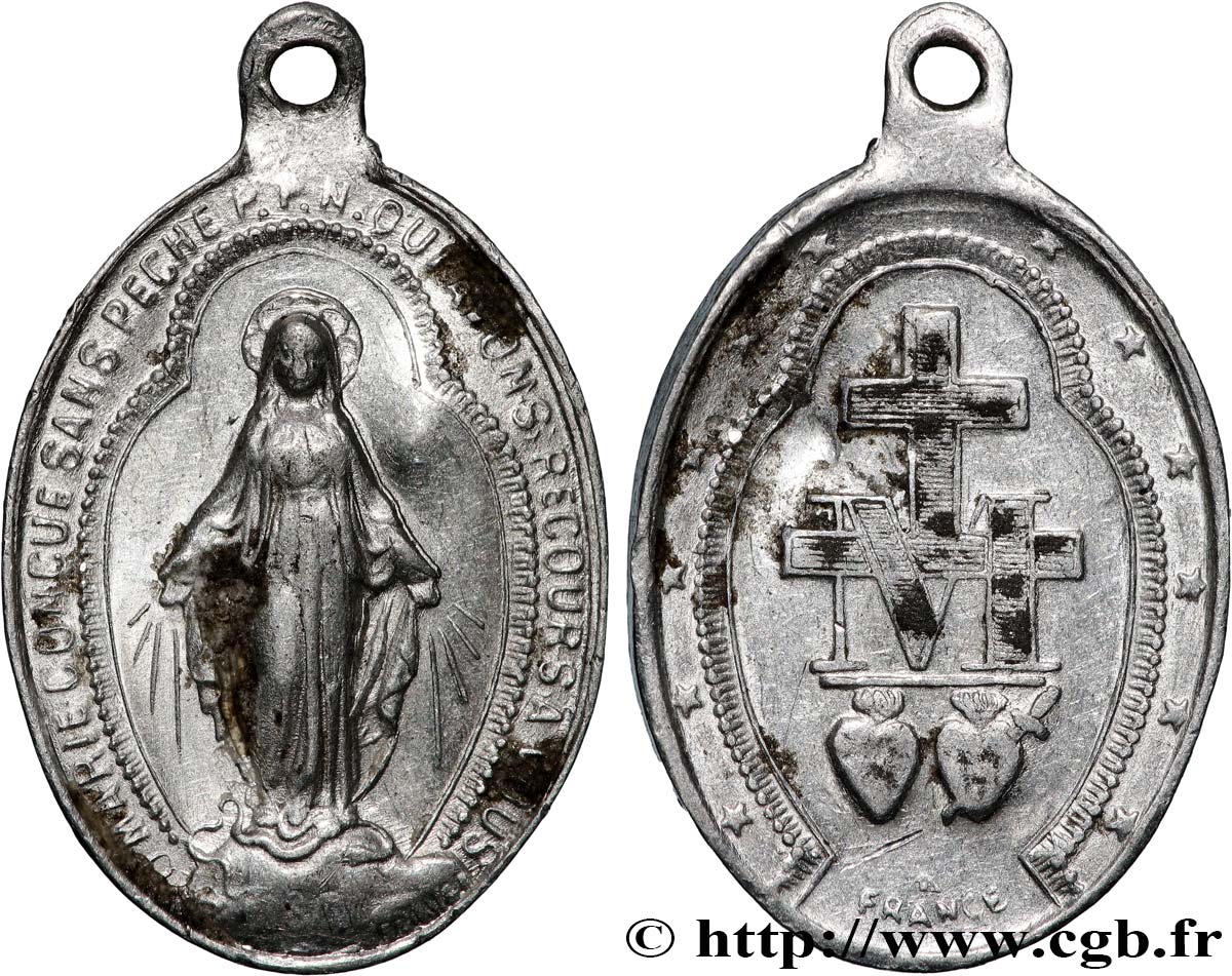 MÉDAILLES RELIGIEUSES Médaille, Vierge Marie BB