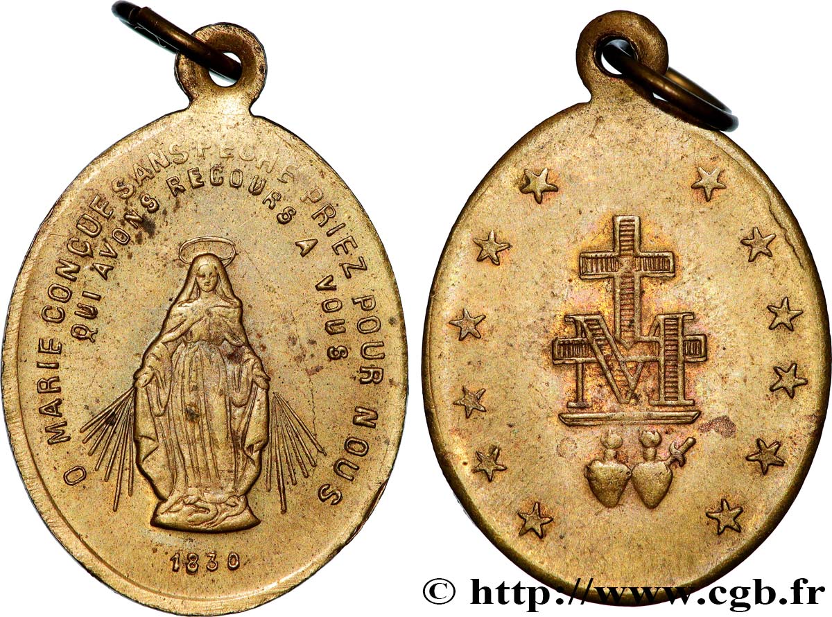 MÉDAILLES RELIGIEUSES Médaille, Vierge Marie AU