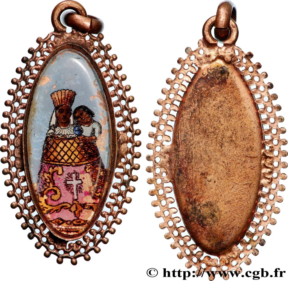MÉDAILLES RELIGIEUSES Médaille, Vierge à l’enfant AU