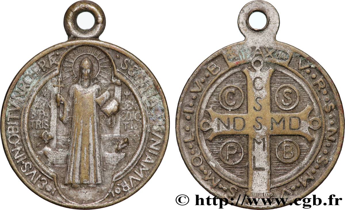 MÉDAILLES RELIGIEUSES Médaille, Saint Benoît BB