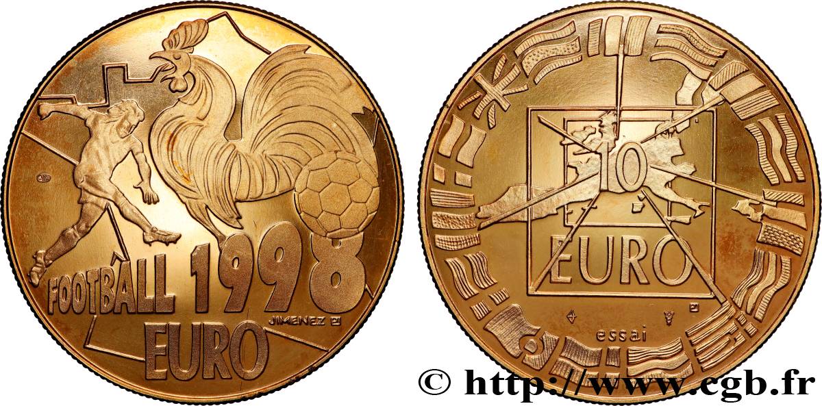 V REPUBLIC Médaille, Euro, Football AU