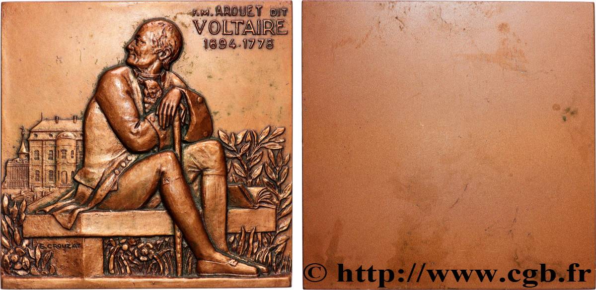 V REPUBLIC Plaquette, Arouet de Voltaire AU