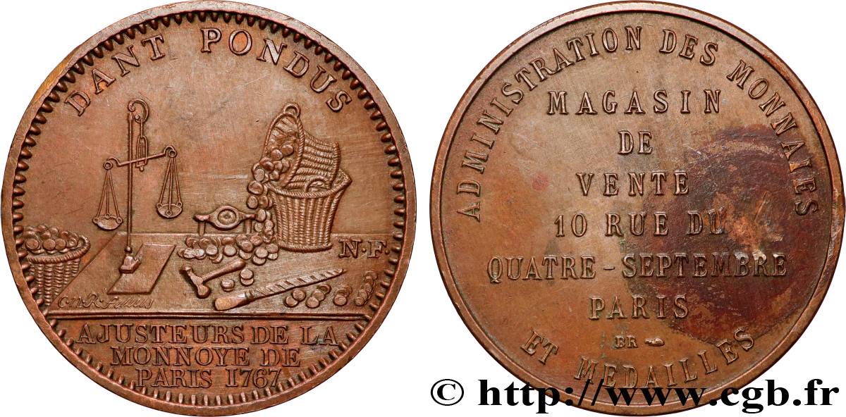 MONNAIE DE PARIS Médaille publicitaire du magasin de la Monnaie de Paris AU/XF