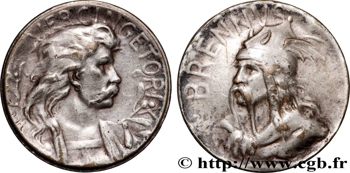 PERSONNAGES CÉLÈBRES Médaille, Vercingétorix et Brennos TTB