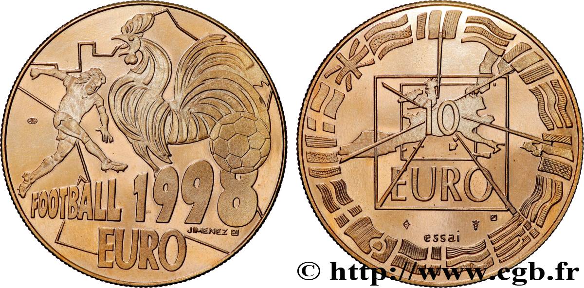 V REPUBLIC Médaille, Euro, Football AU