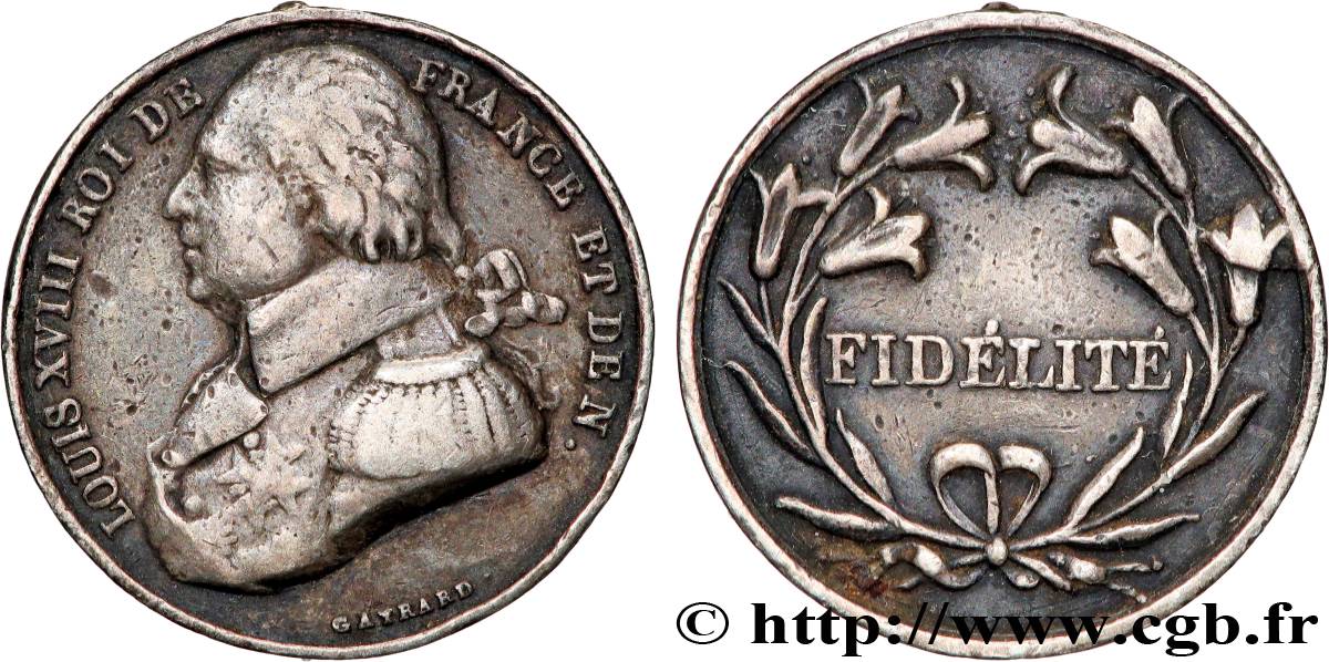 LOUIS XVIII Médaille, Fidélité XF