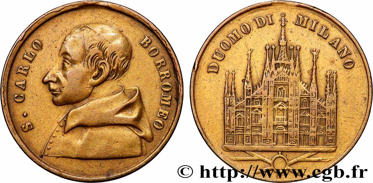 MÉDAILLES RELIGIEUSES Médaille, Charles Borromée TTB