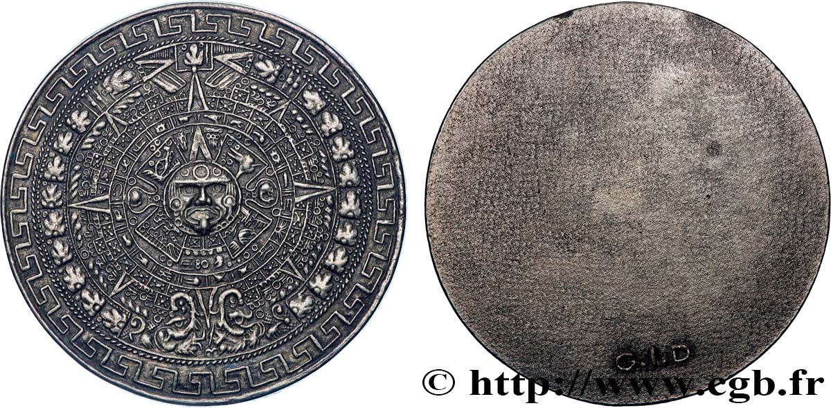 MONUMENTS ET HISTOIRE Médaille, Calendrier Maya TTB+