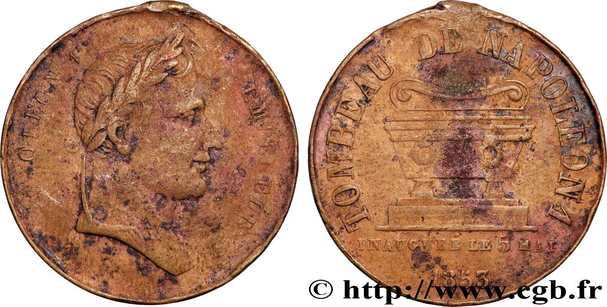SECOND EMPIRE Médaille, Inauguration du tombeau de Napoléon Ier B