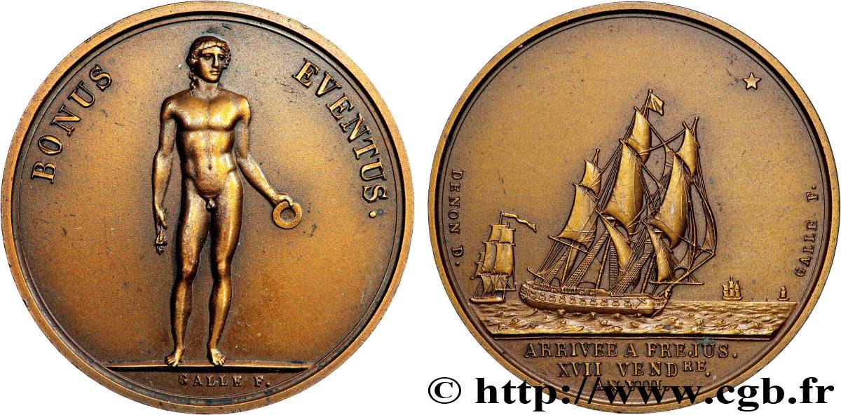 DIRECTOIRE Médaille, Débarquement à Fréjus, refrappe AU