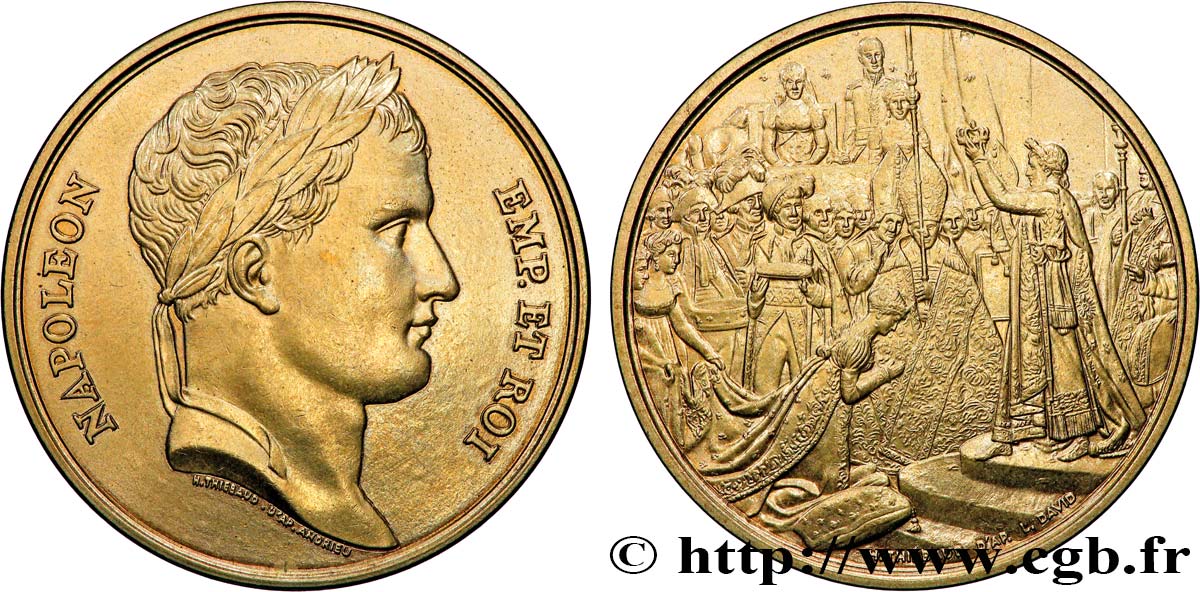 PREMIER EMPIRE / FIRST FRENCH EMPIRE Médaille, Sacre de Joséphine, refrappe AU