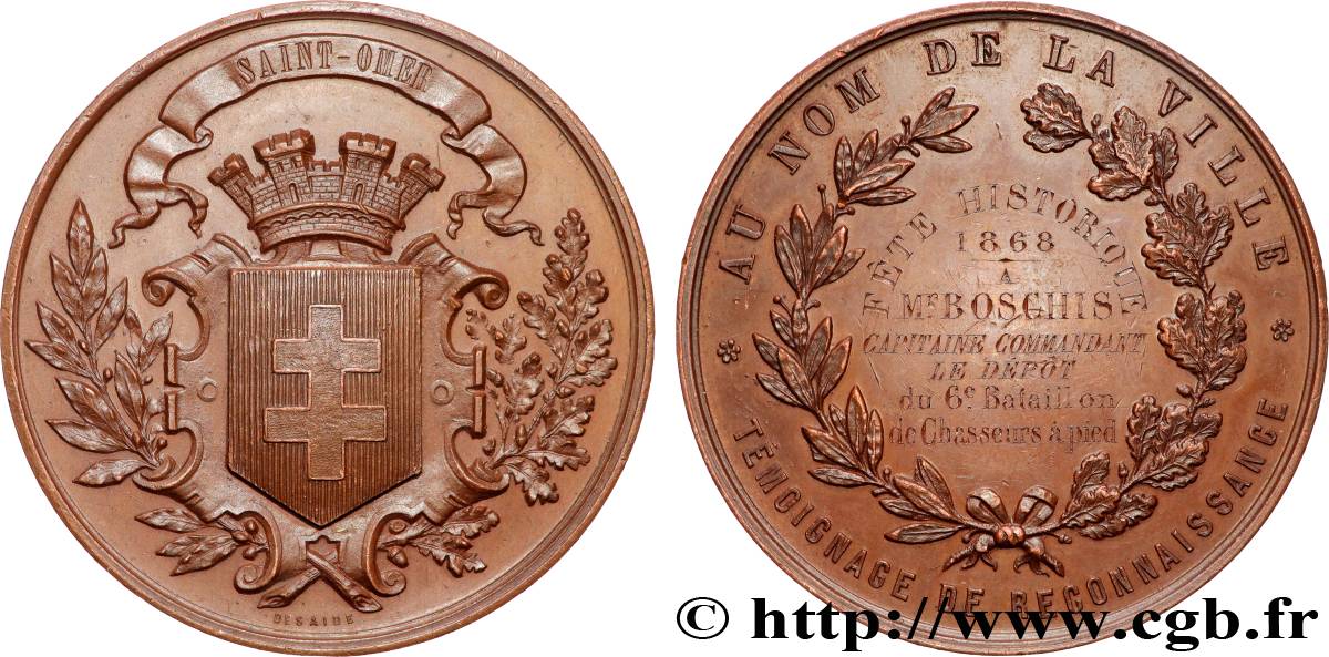 SECOND EMPIRE Médaille, Témoignage de reconnaissance TTB+