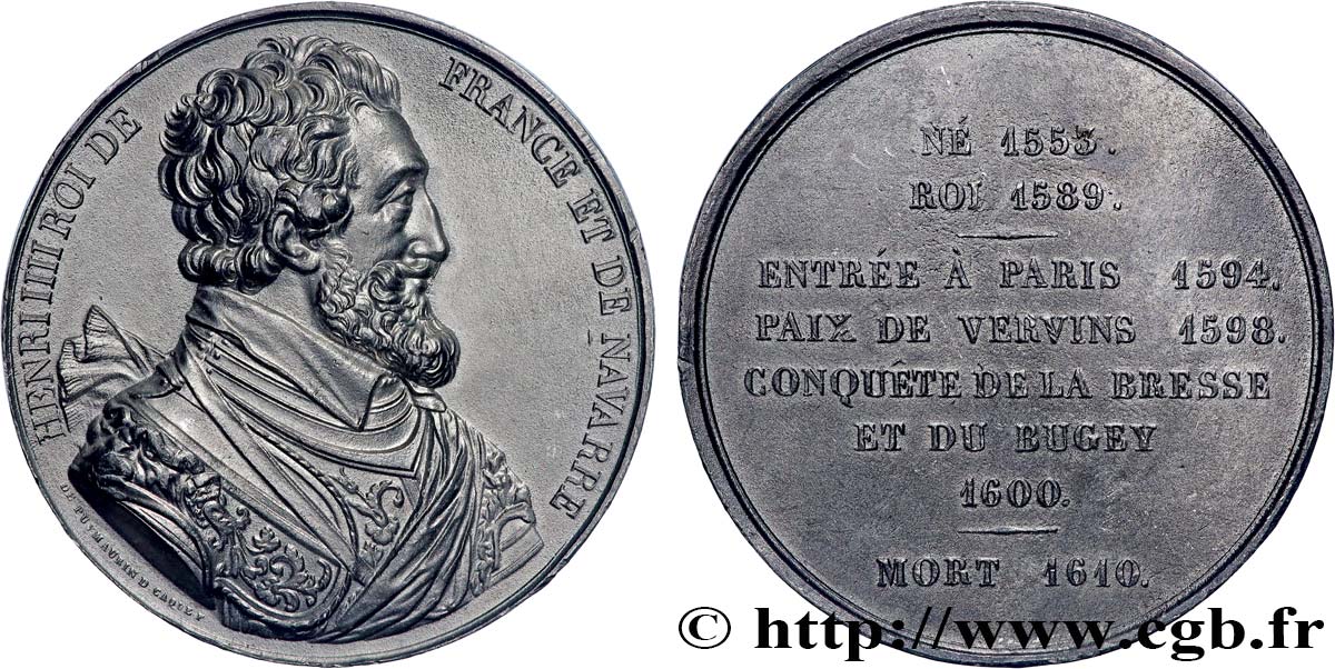 LOUIS-PHILIPPE I Médaille, Henri IV AU/AU