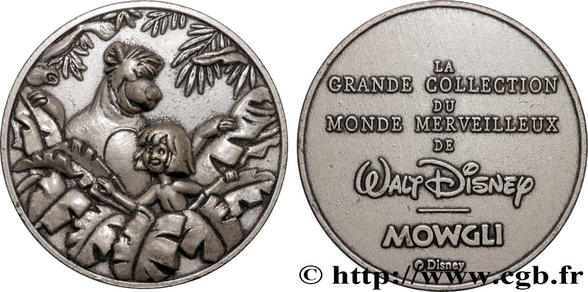 ADVERTISING TOKENS Médaille, La grande collection du monde merveilleux, Mowgli AU