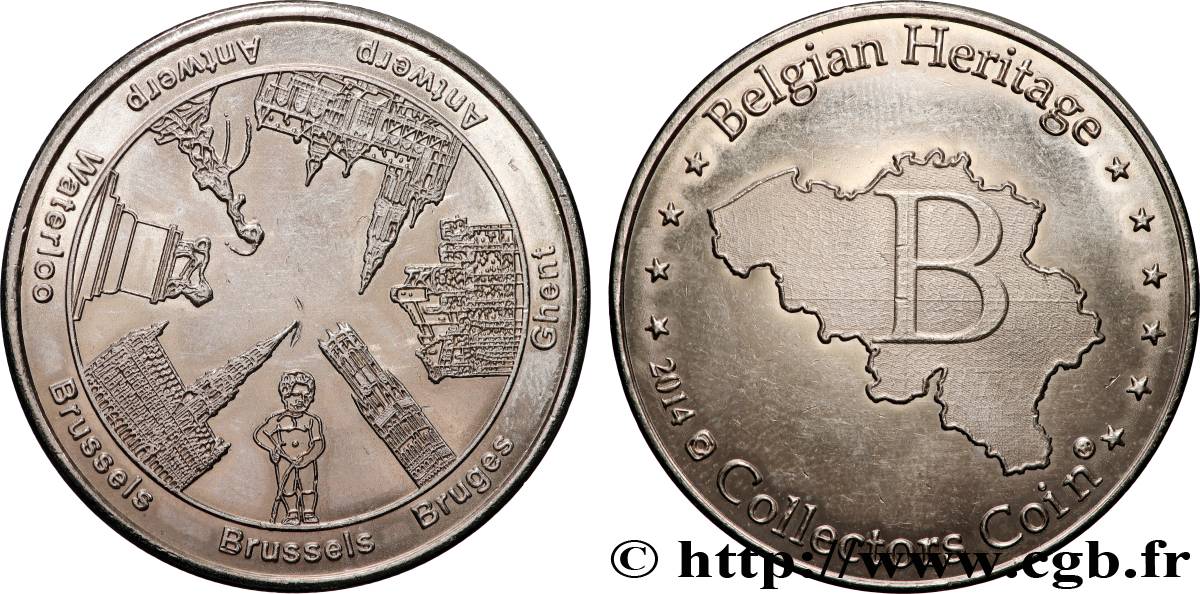 MÉDAILLES TOURISTIQUES Médaille, Monuments belges TTB+
