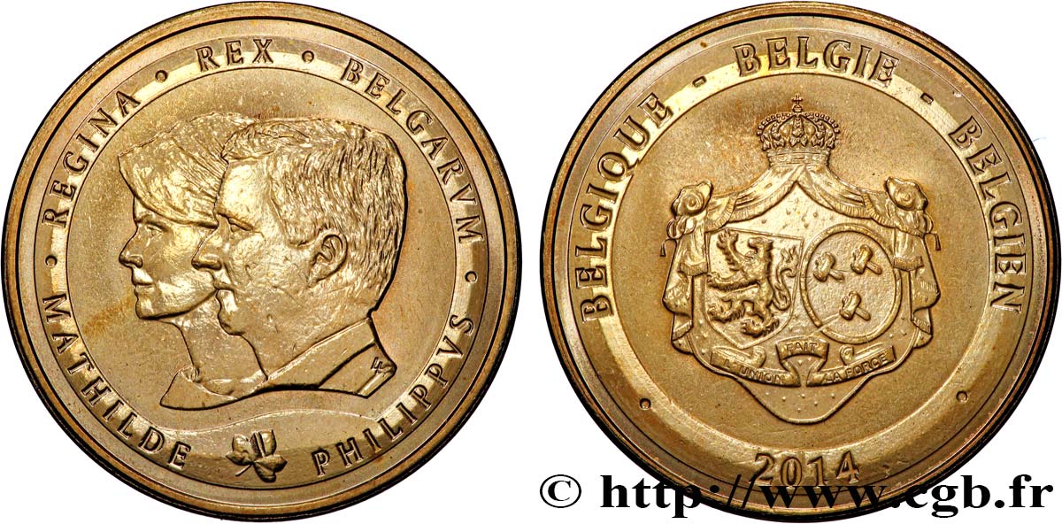 BELGIUM Médaille, 15e anniversaire de mariage de Mathilde et Philippe AU