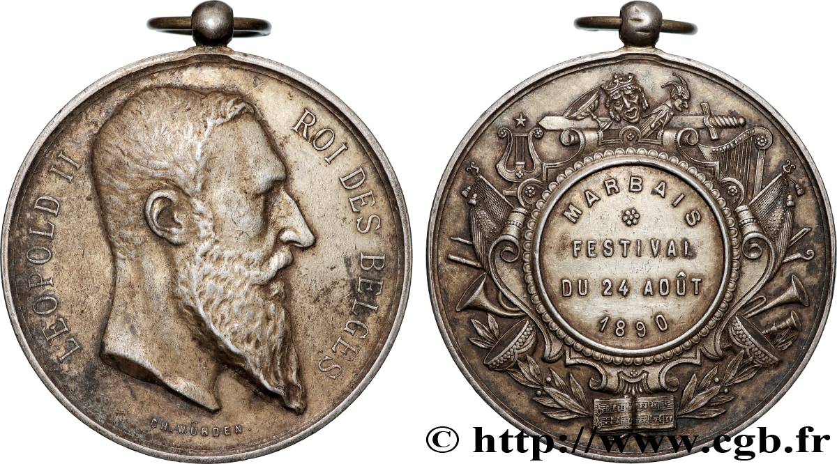 BELGIUM - KINGDOM OF BELGIUM - LEOPOLD II Médaille, Festival du 24 août XF