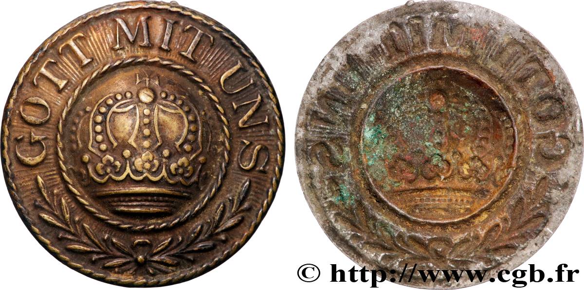 ALEMANIA - REINO DE PRUSIA - GUILLERMO II Médaille, Boucle de ceinture de l’armée impériale allemande MBC+