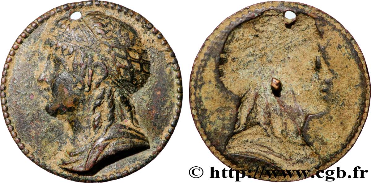 ITALIEN Médaille, Portrait à l’antique S