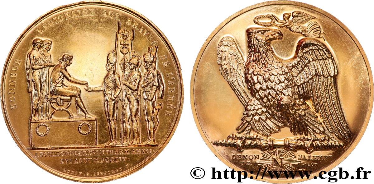 PREMIER EMPIRE Médaille, Honneur légionnaire aux braves de l’armée française, refrappe AU