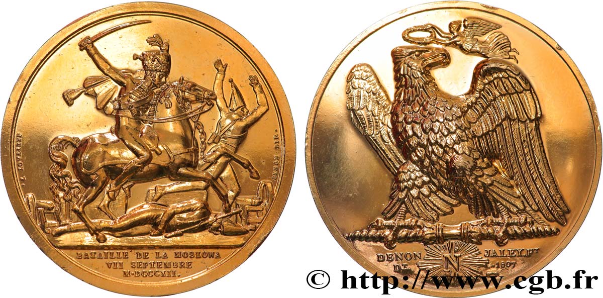 GESCHICHTE FRANKREICHS Médaille, Bataille de la Moskowa, refrappe VZ