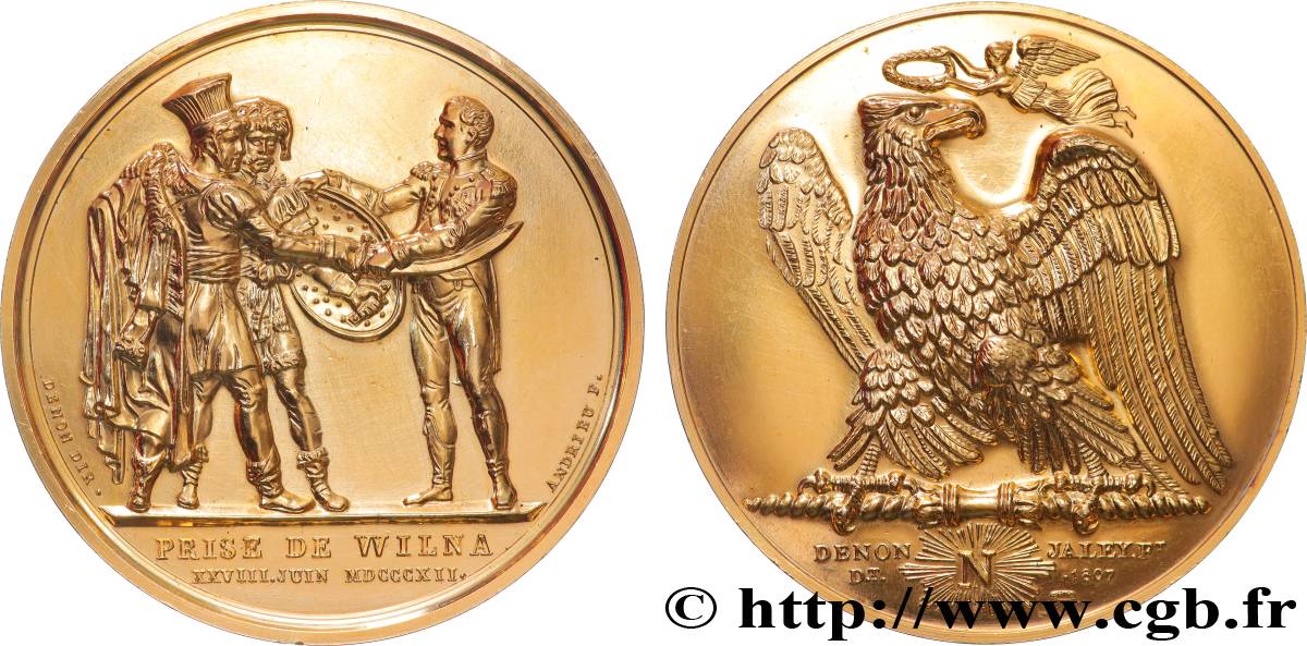 PREMIER EMPIRE Médaille, Prise de Wilna, refrappe SUP