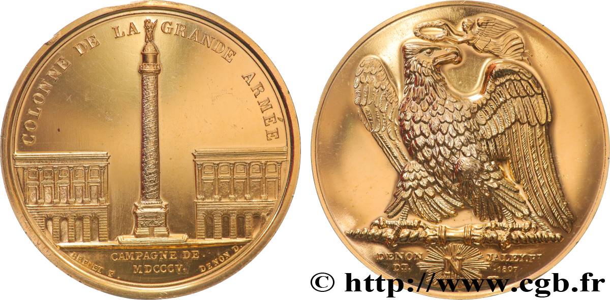 GESCHICHTE FRANKREICHS Médaille, Colonne de la Grande Armée, refrappe VZ