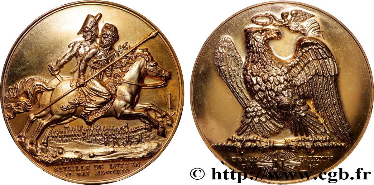 PREMIER EMPIRE Médaille, Bataille de Lutzen, refrappe SUP
