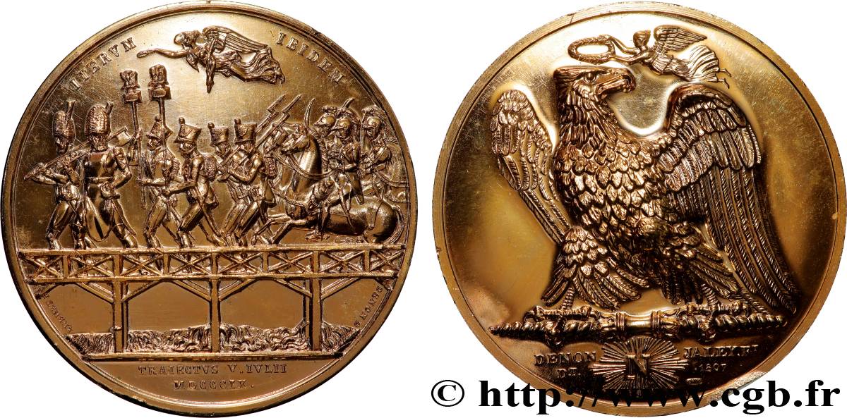 PRIMO IMPERO Médaille, Bataille d’Essling et passage du Danube, refrappe SPL