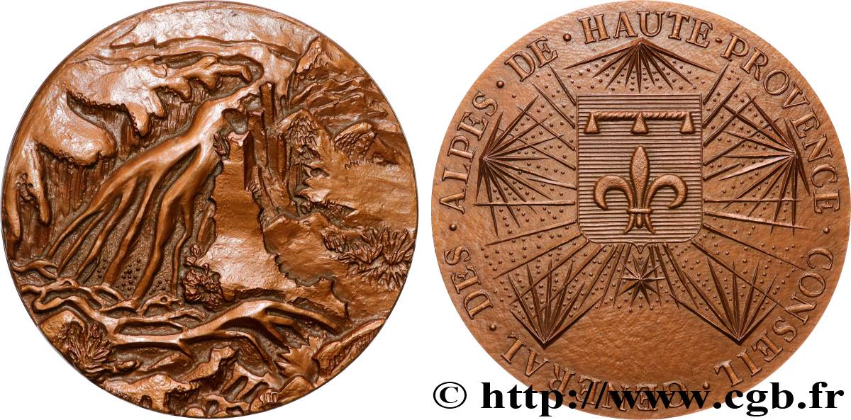 CINQUIÈME RÉPUBLIQUE Médaille, Conseil général des Alpes de Haute-Provence SUP