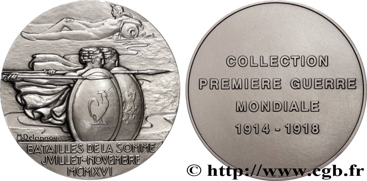V REPUBLIC Médaille, Batailles de la Somme, Collection première guerre mondiale AU