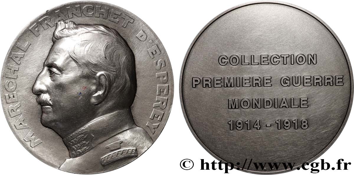 QUINTA REPUBBLICA FRANCESE Médaille, Maréchal Franchet d’Esperey, Collection première guerre mondiale SPL