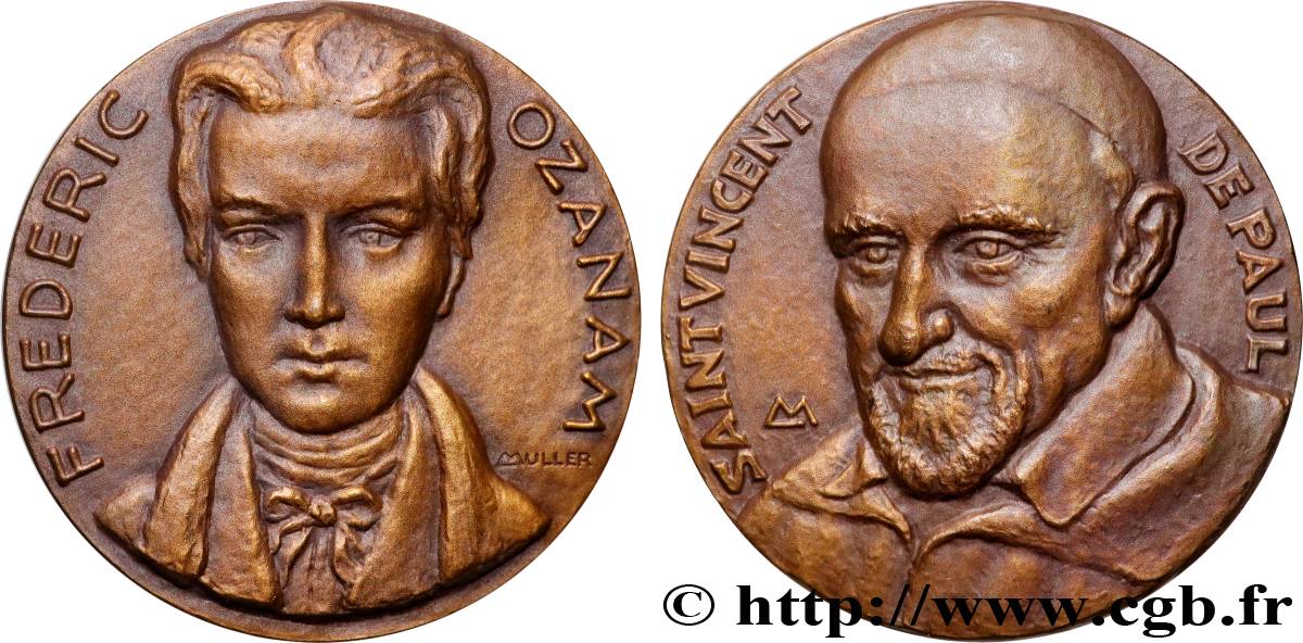 RELIGIOUS MEDALS Médaille, Frédéric Ozanam, Saint Vincent de Paul AU