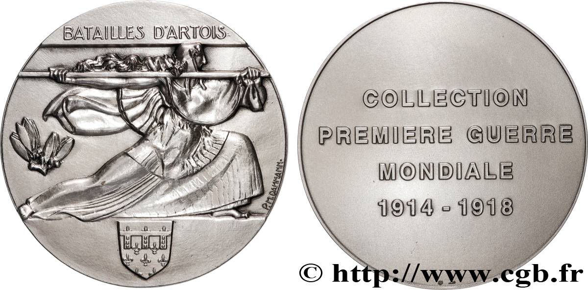 V REPUBLIC Médaille, Batailles d’Artois, Collection première guerre mondiale AU