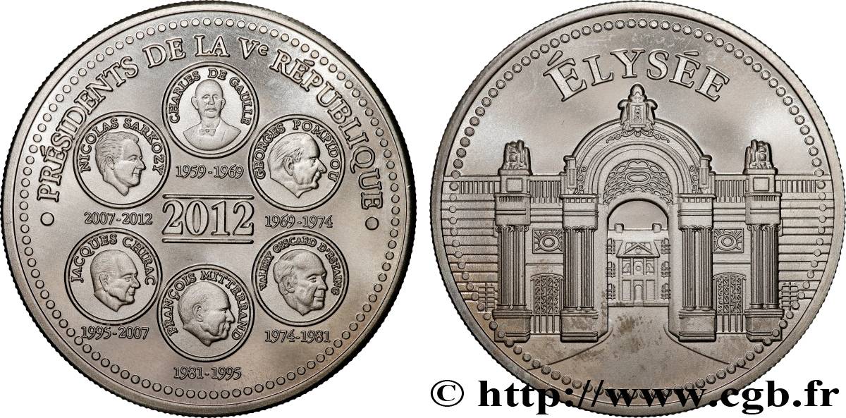 QUINTA REPUBLICA FRANCESA Médaille, Les présidents de la Ve République EBC