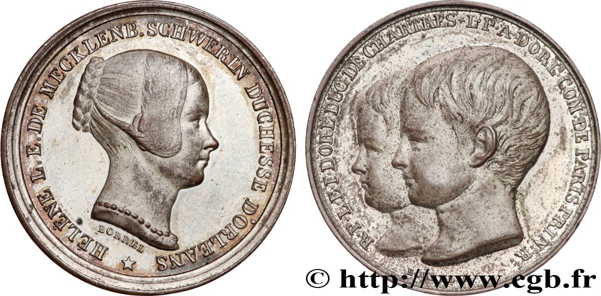 LUIGI FILIPPO I Médaille, Famille de Ferdinand Philippe d’Orléans q.SPL