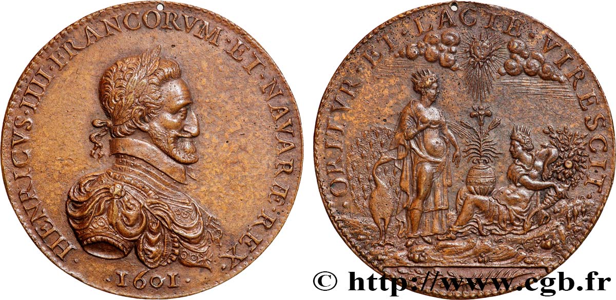 HENRI IV LE GRAND Médaille, Henri IV, Naissance de Louis XIII SUP