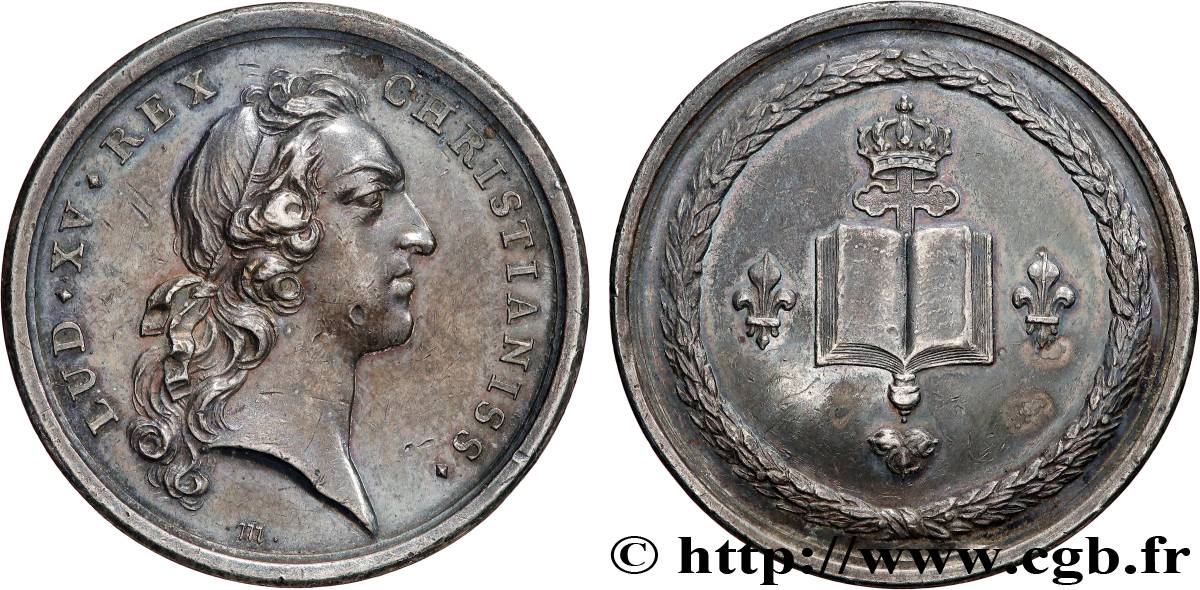 LOUIS XV DIT LE BIEN AIMÉ Médaille, Bible ouverte TTB
