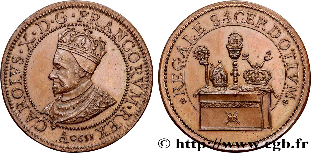 CHARLES X, CARDINAL OF BOURBON Médaille, Sacerdoce royal AU