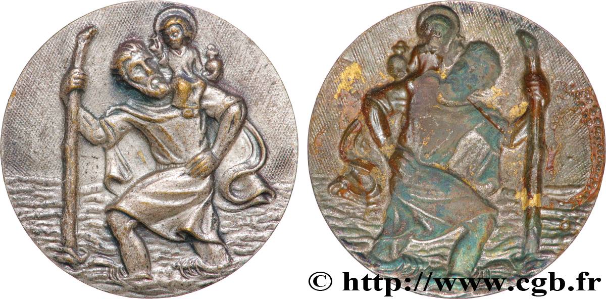 MÉDAILLES RELIGIEUSES Médaille, Saint-Christophe TTB