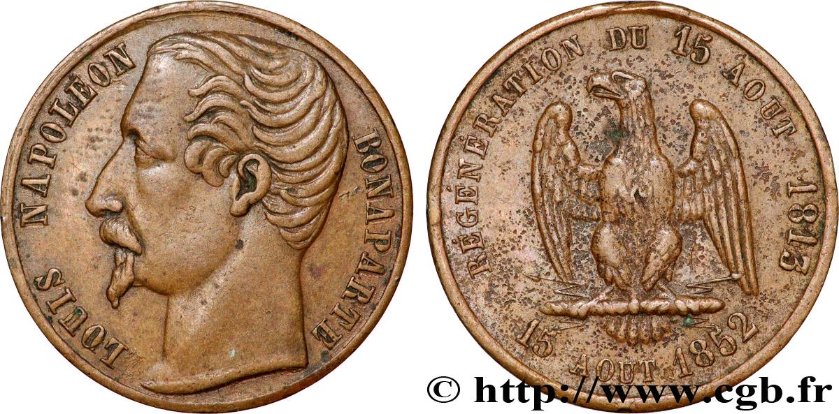 DEUXIÈME RÉPUBLIQUE Médaille, Régénération du 15 août XF
