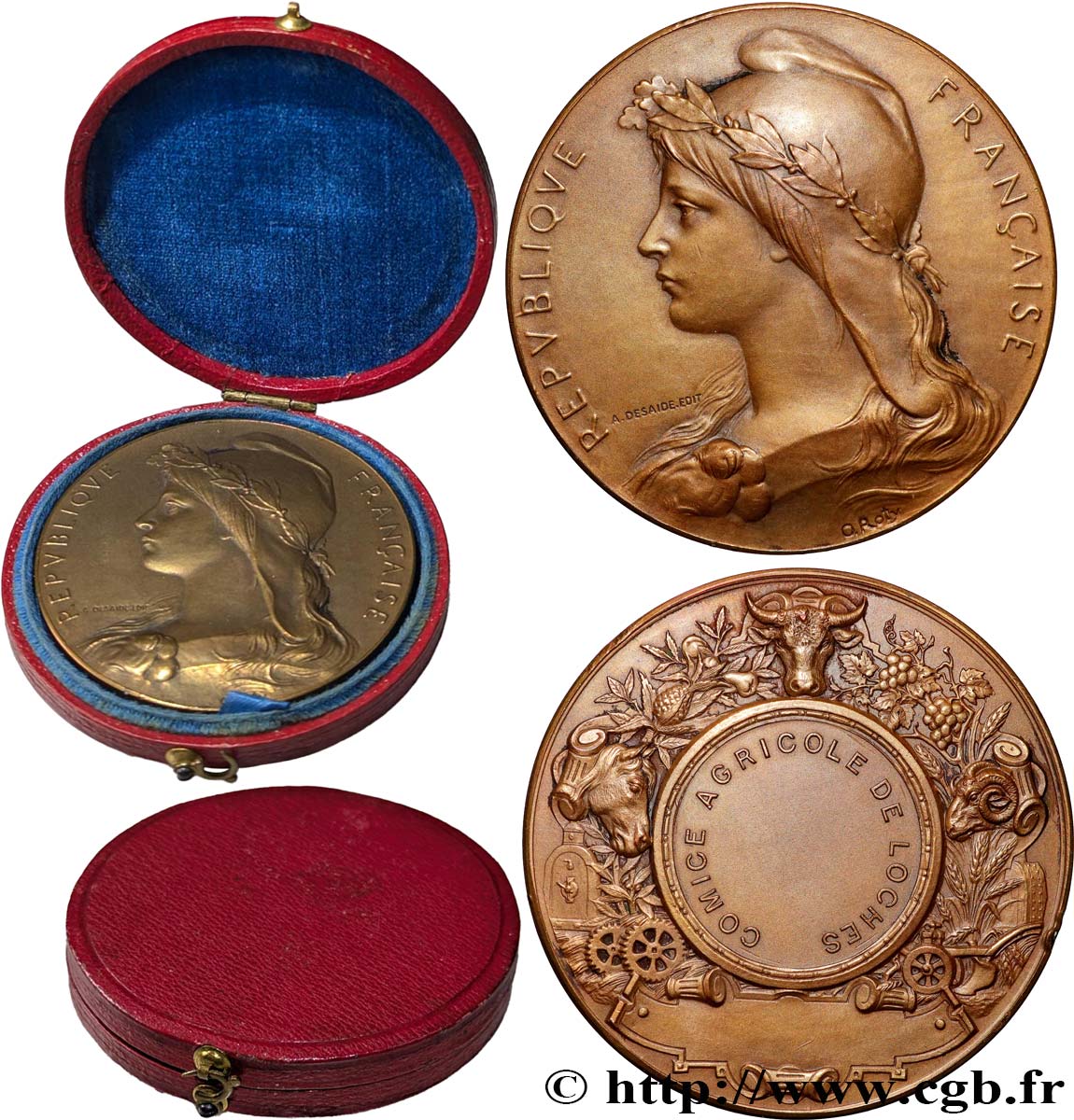 SOCIÉTÉS D AGRICULTURE, HORTICULTURE, PÈCHE ET CHASSE Médaille, Comice Agricole MBC+