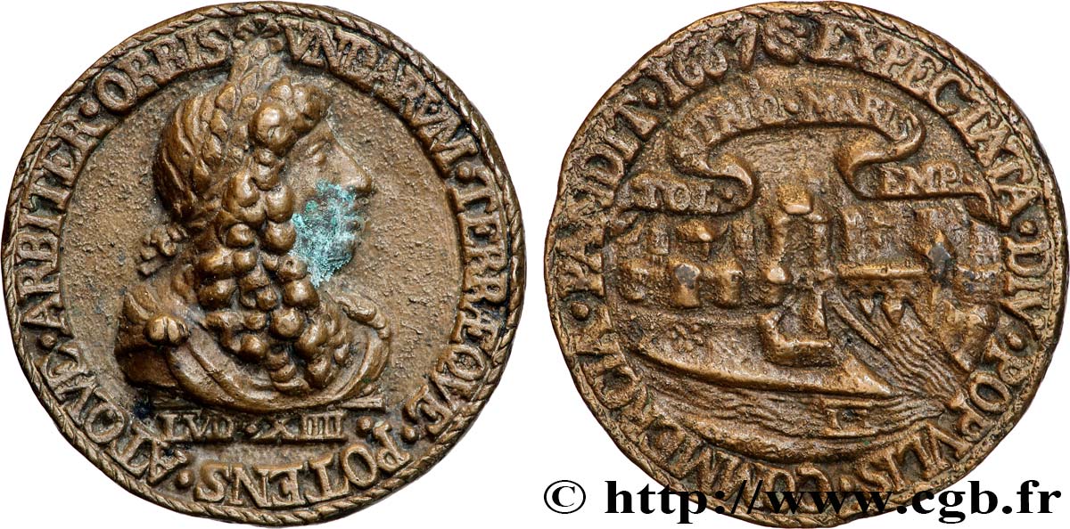 LOUIS XIV LE GRAND OU LE ROI SOLEIL Fonte, Canal du Languedoc TTB