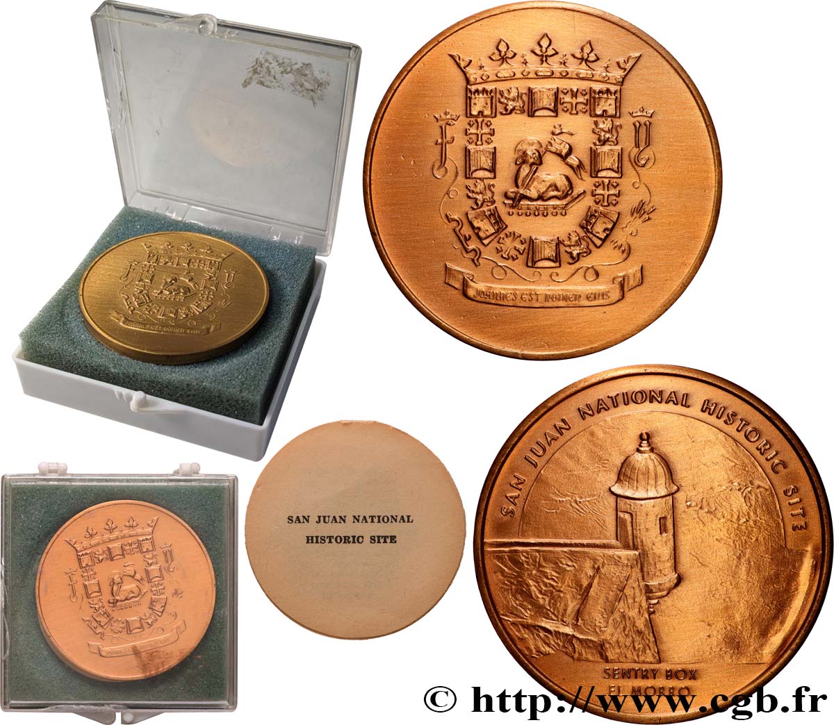 PUERTO RICO Médaille, Guérite El Morro q.SPL